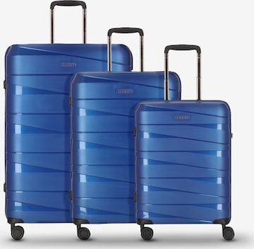 Ensemble de bagages Redolz en bleu : devant