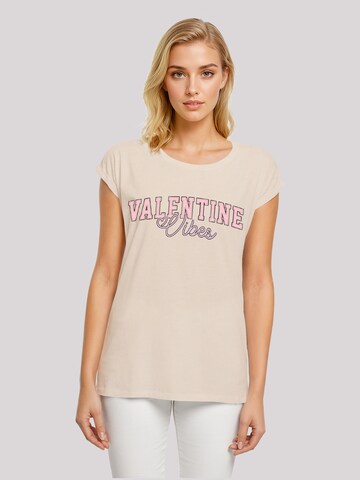 T-shirt 'Valentinstag Valentine Vibes' F4NT4STIC en beige : devant
