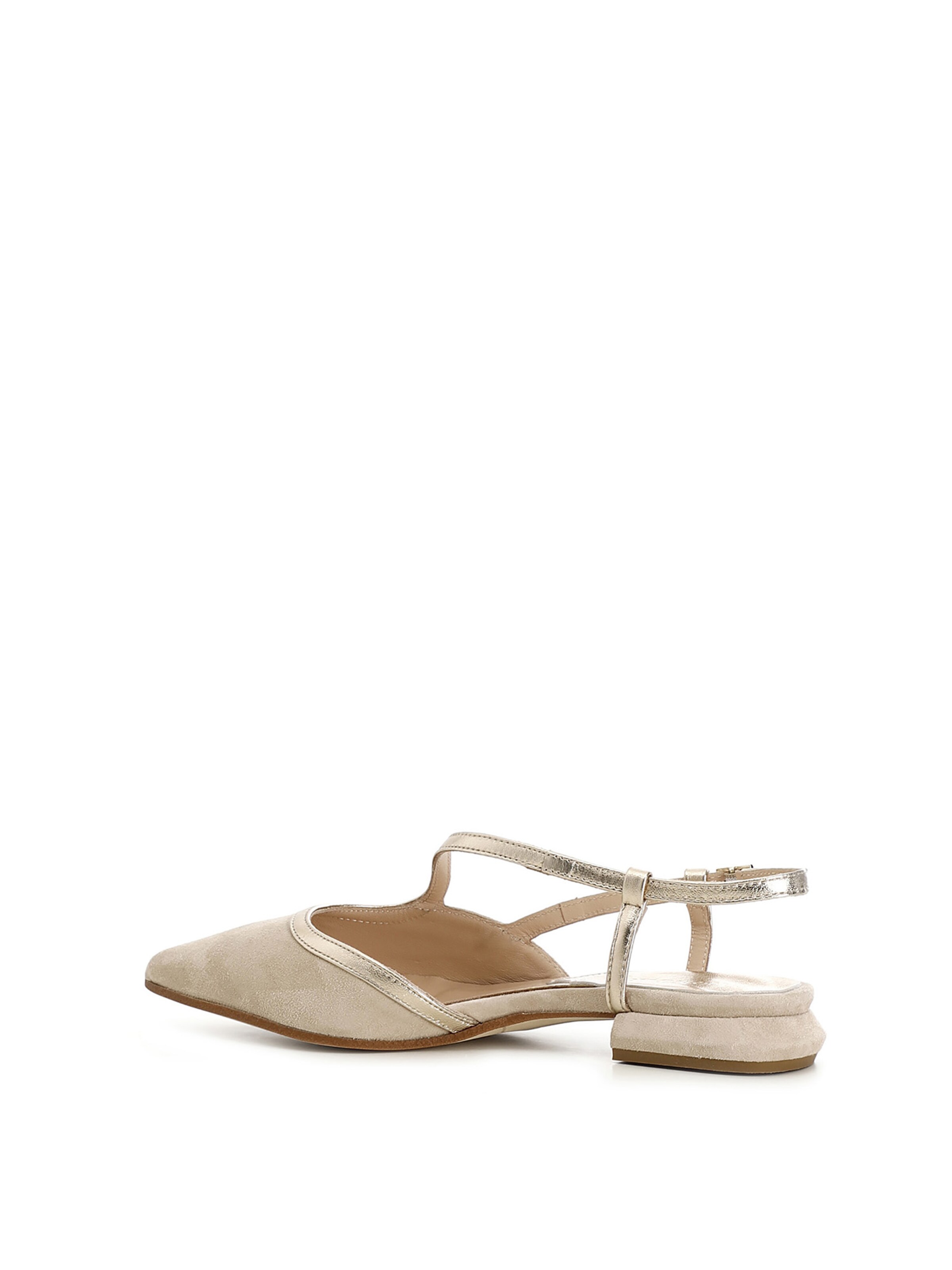 CAFè NOIR Ballerina met riempjes in Beige