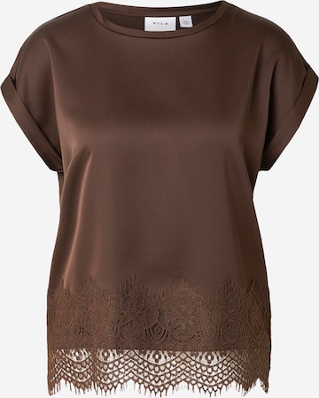 VILA - Blusa 'VIELLETTE' en marrón: frente