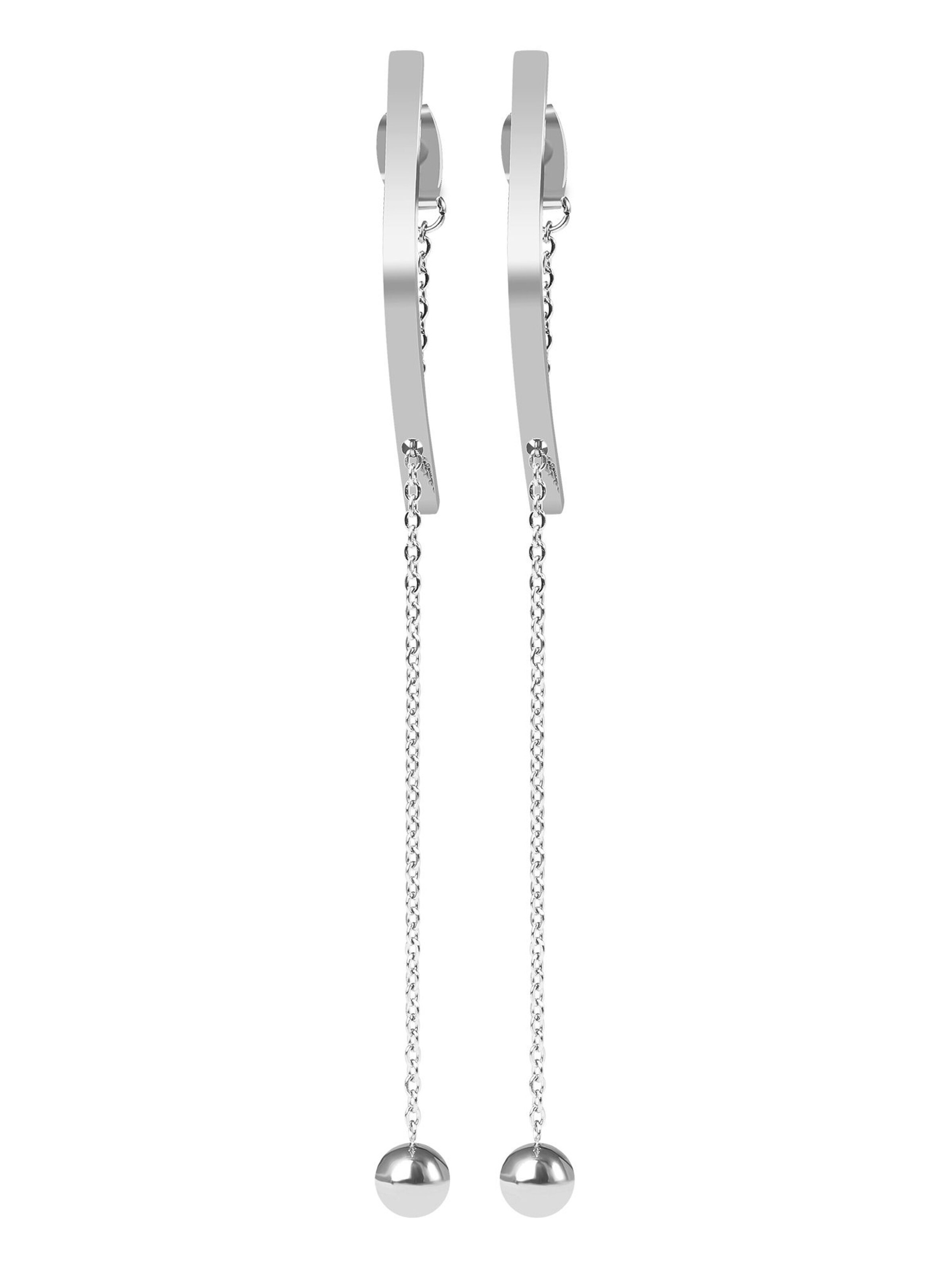 Akzent Earrings 'Agnesa, langlebig' in Silver: front