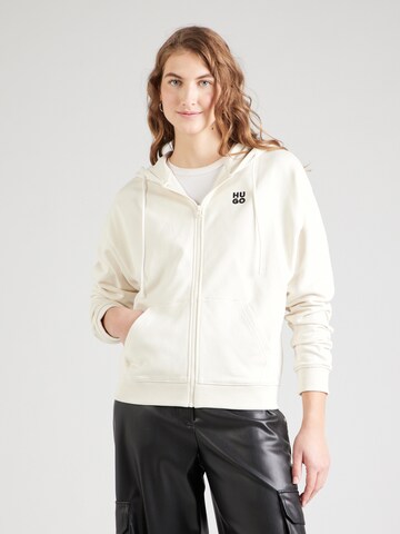 HUGO Sweatvest 'Dalfine' in Wit: voorkant