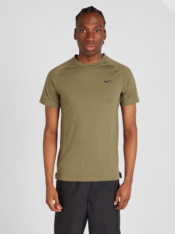 NIKE - Camiseta funcional 'FLEX REP' en verde: frente