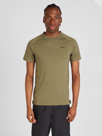 T-Shirt fonctionnel 'FLEX REP' NIKE en vert : devant