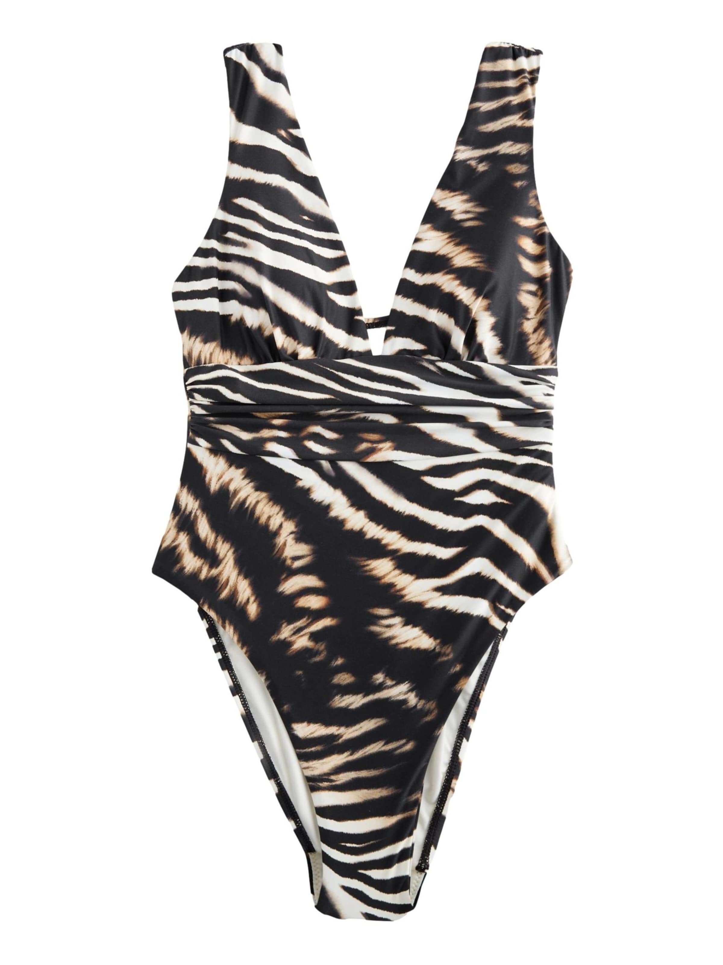Next Triangel Badeanzug in Schwarz: Vorderseite