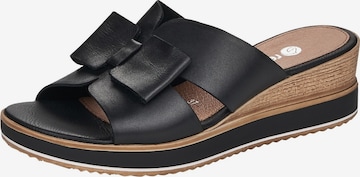 REMONTE Mules in Black: front