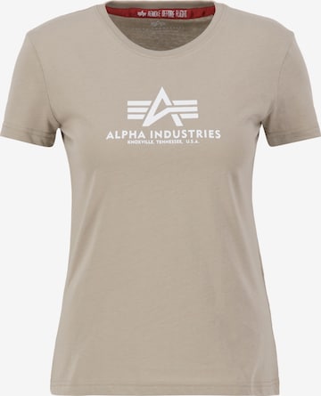 ALPHA INDUSTRIES Μπλουζάκι σε μπεζ: μπροστά