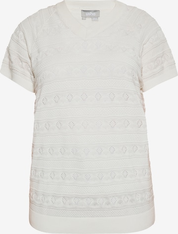 Pull-over Usha en blanc : devant