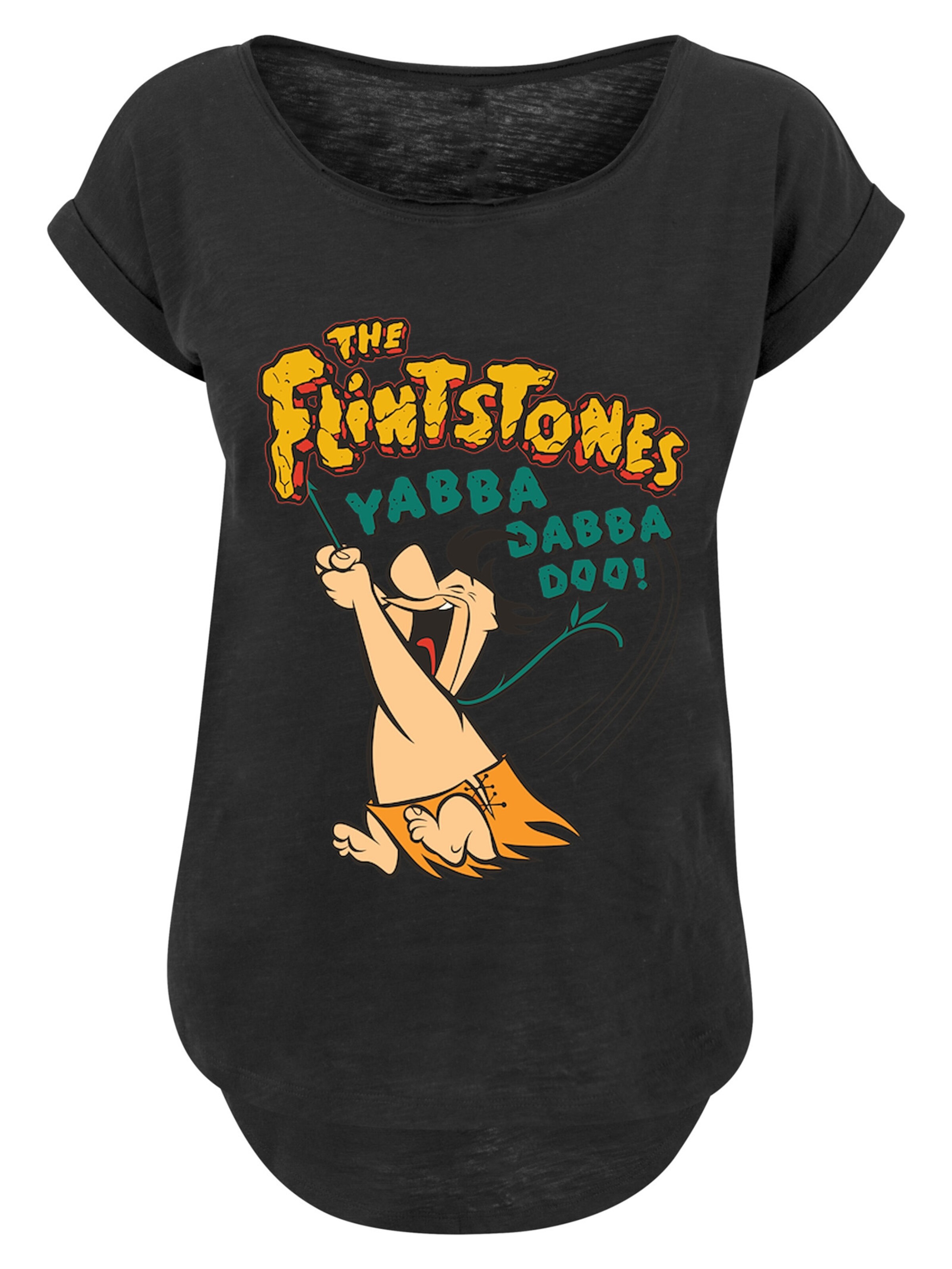 T-shirt 'Fred Yabba Dabba Doo' F4NT4STIC en noir : devant