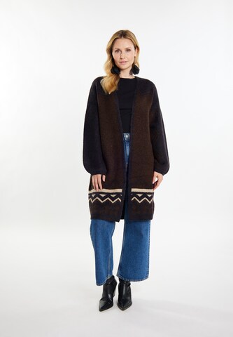 usha FESTIVAL Knit cardigan in Brown: front