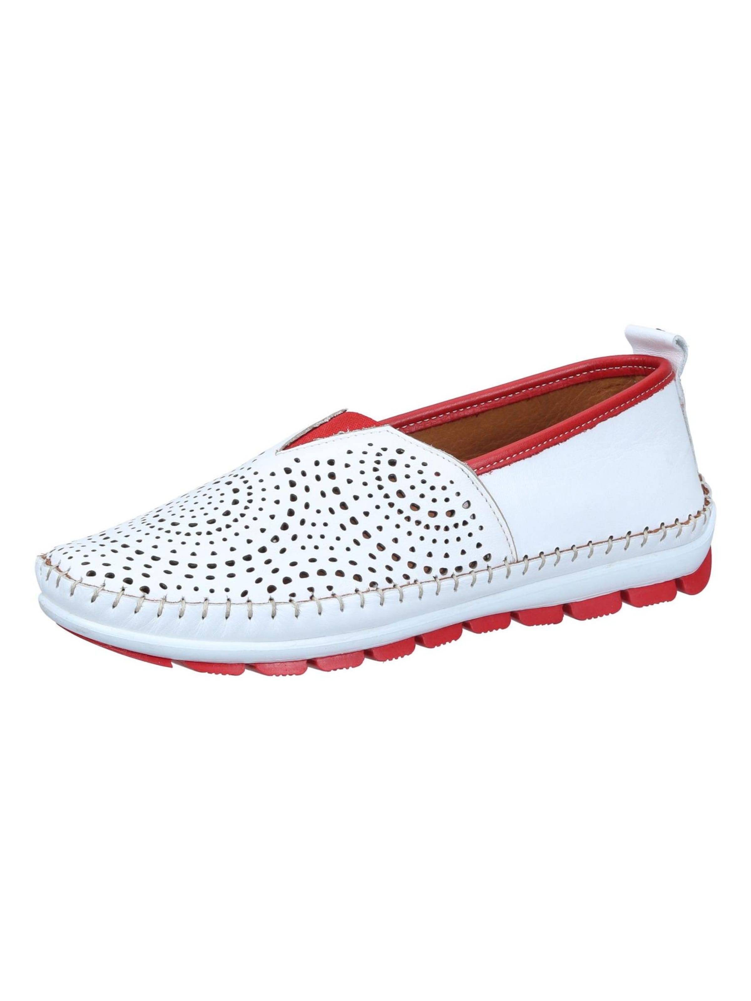 MANITU Classic Flats in White: front
