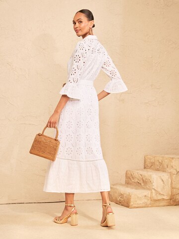 Abito camicia di love & roses in bianco