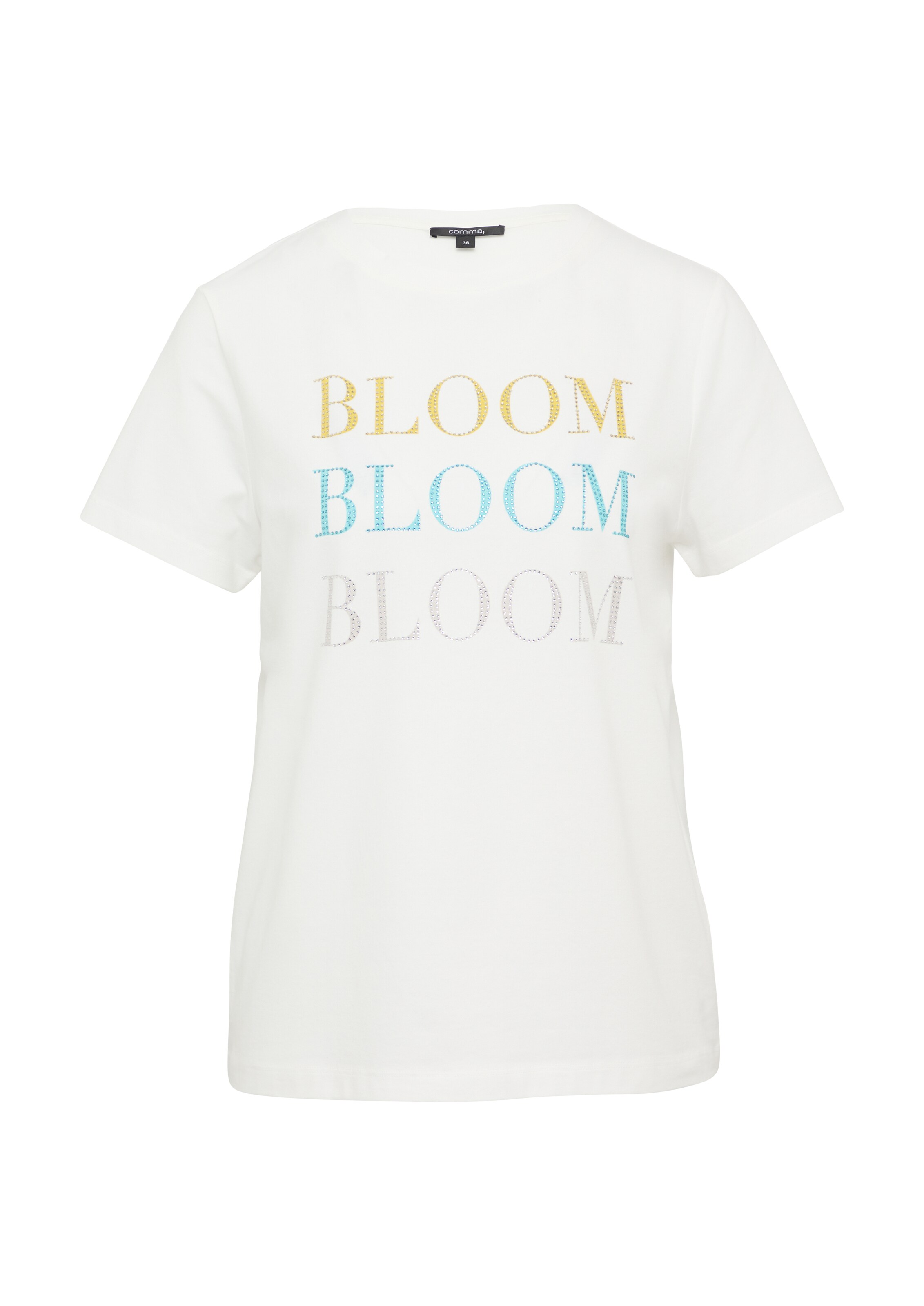 balts COMMA T-Krekls: no priekšpuses