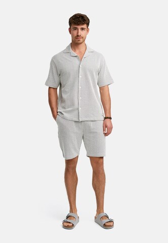 INDICODE JEANS Pyjama kort 'Lino' in Grijs