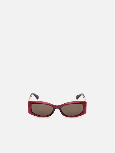 MAX&Co. Zonnebril 'Max &co MO0144 Shiny light blue 55/17/140 Women Sunglasses' in 55 in de kleur Rood, Productweergave