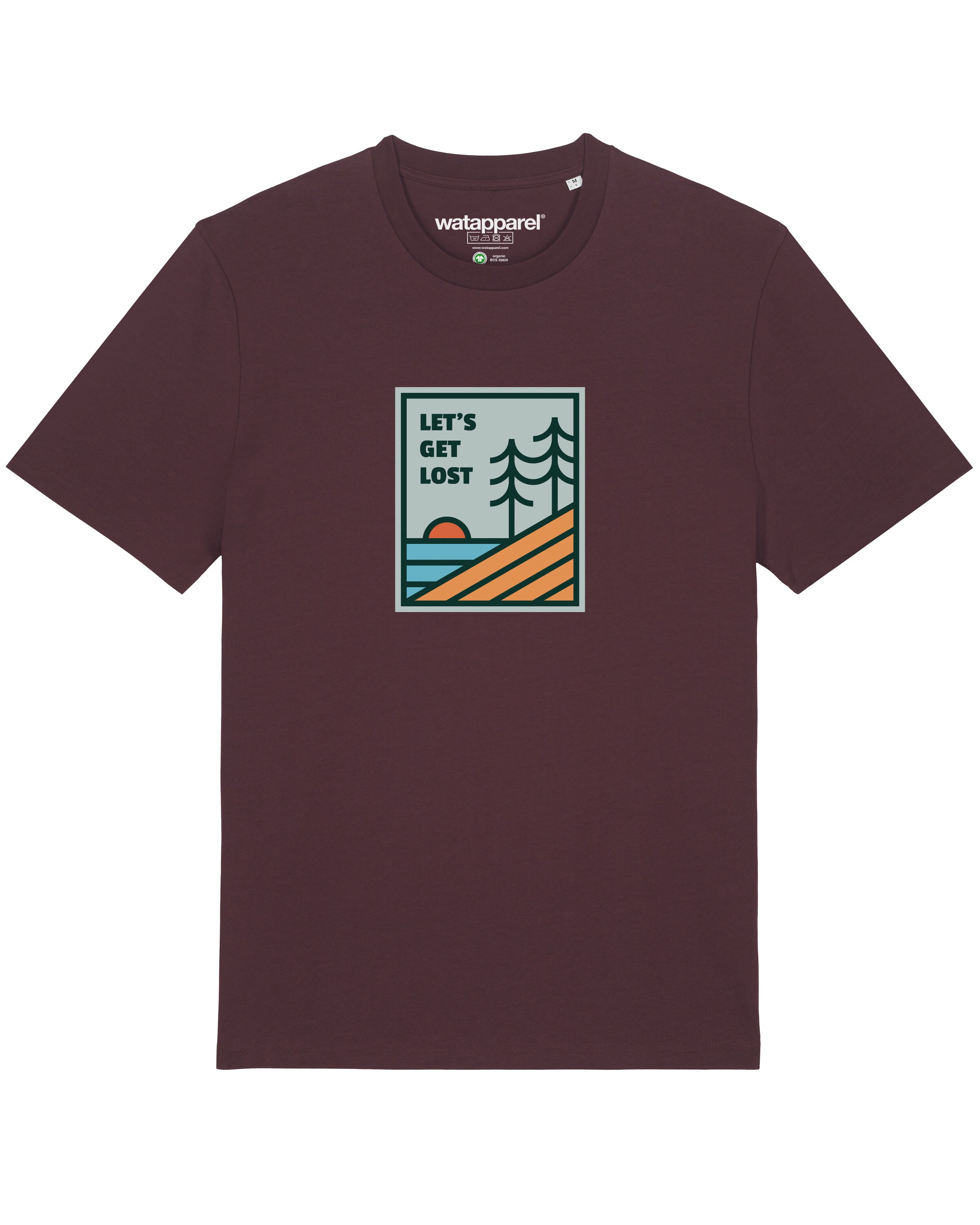 Maglietta 'Let's Get Lost' di Watapparel in rosso: frontale