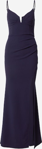 Skirt & Stiletto - Vestido de noche 'ALANA' en azul: frente