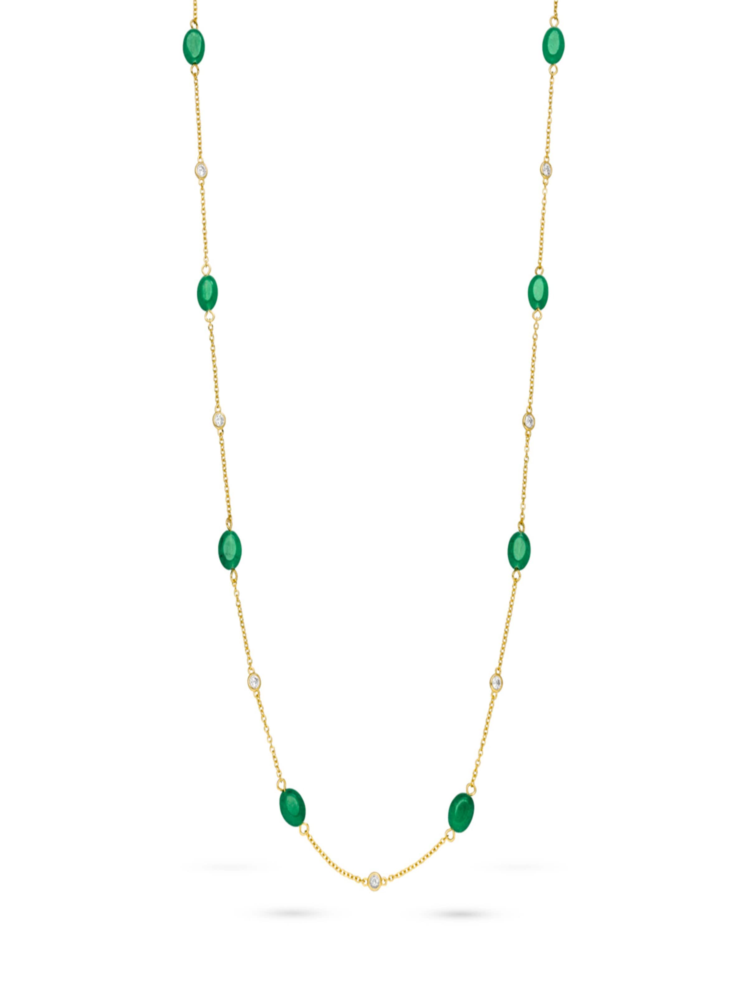 Fiocco Jewelry Necklace 'Bloomy' in Yellow: front