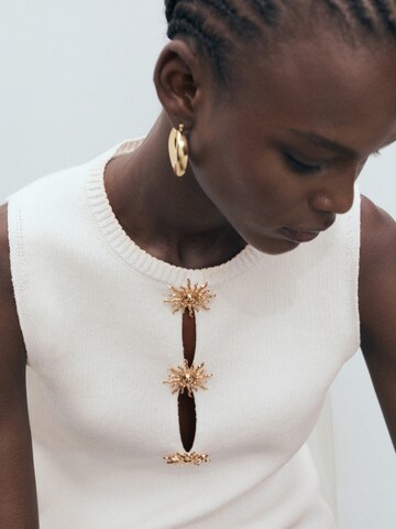 MANGO Knitted top 'ANTUAN' in Beige