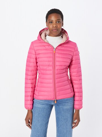 SAVE THE DUCK Демисезонная куртка 'DIZY' в Ярко-розовый: спереди