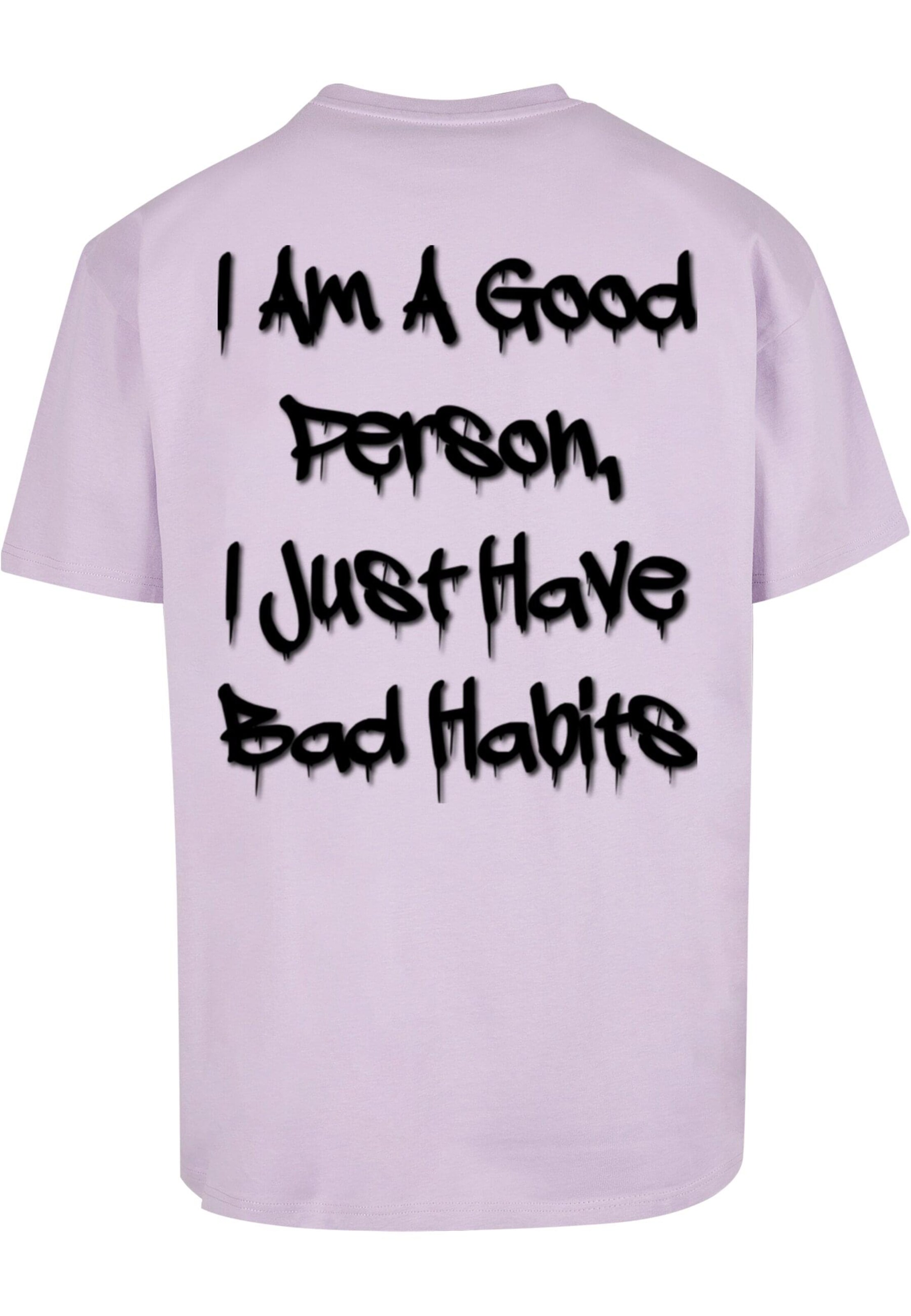 Merchcode Μπλουζάκι 'Bad Habits' σε λιλά