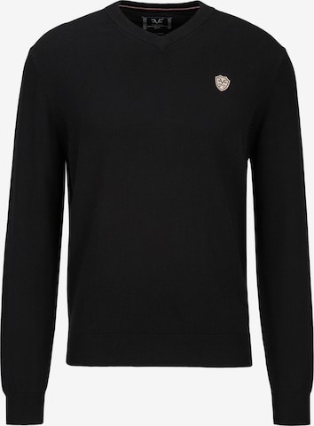 19V69 ITALIA Pullover 'Gino' in Schwarz: Vorderseite