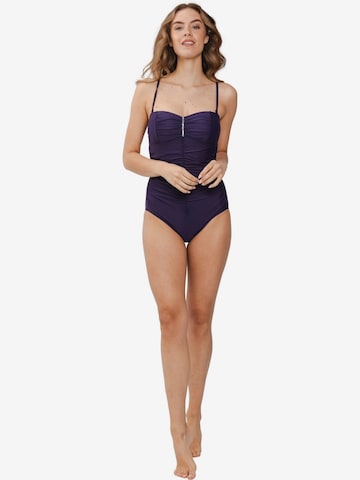 Pastunette Bandeau Shaping swimsuit 'Bandeau swimsuit' in Blue: front