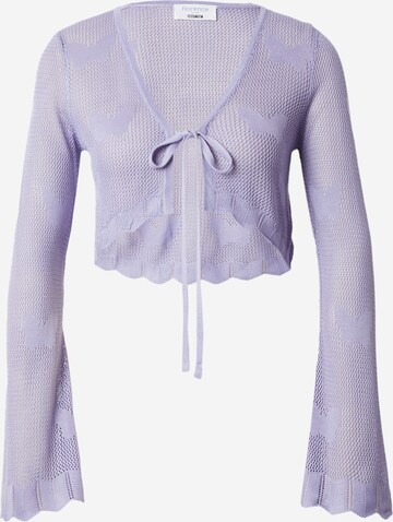 florence by mills exclusive for ABOUT YOU Knit Cardigan 'Coastal Cruise' in Purple: front