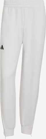 ADIDAS PERFORMANCE Tapered Sports trousers in White: front