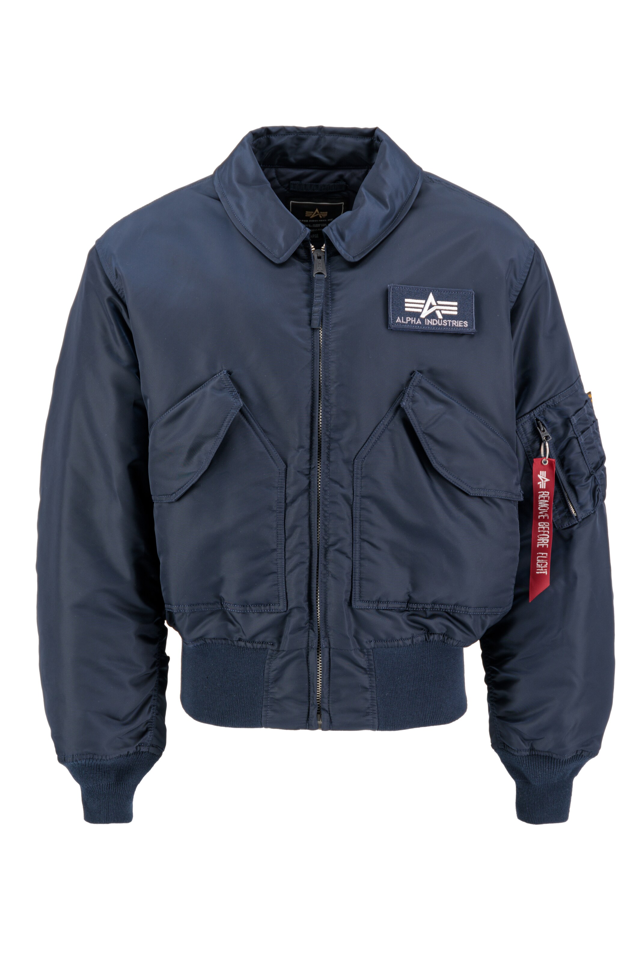 ALPHA INDUSTRIES Between-Season Jacket 'CWU 45' in Blue: front