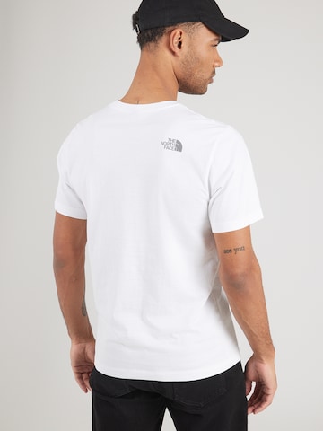 balta THE NORTH FACE Marškinėliai 'Mountain Line'