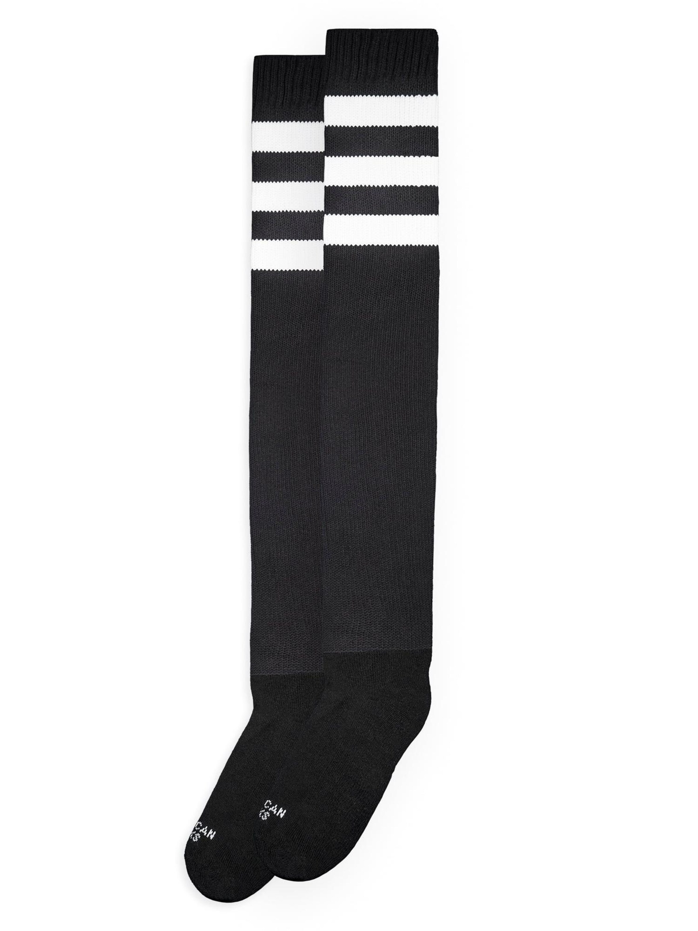 American Socks Over the Knee Socks 'Back In Black' in Black: front