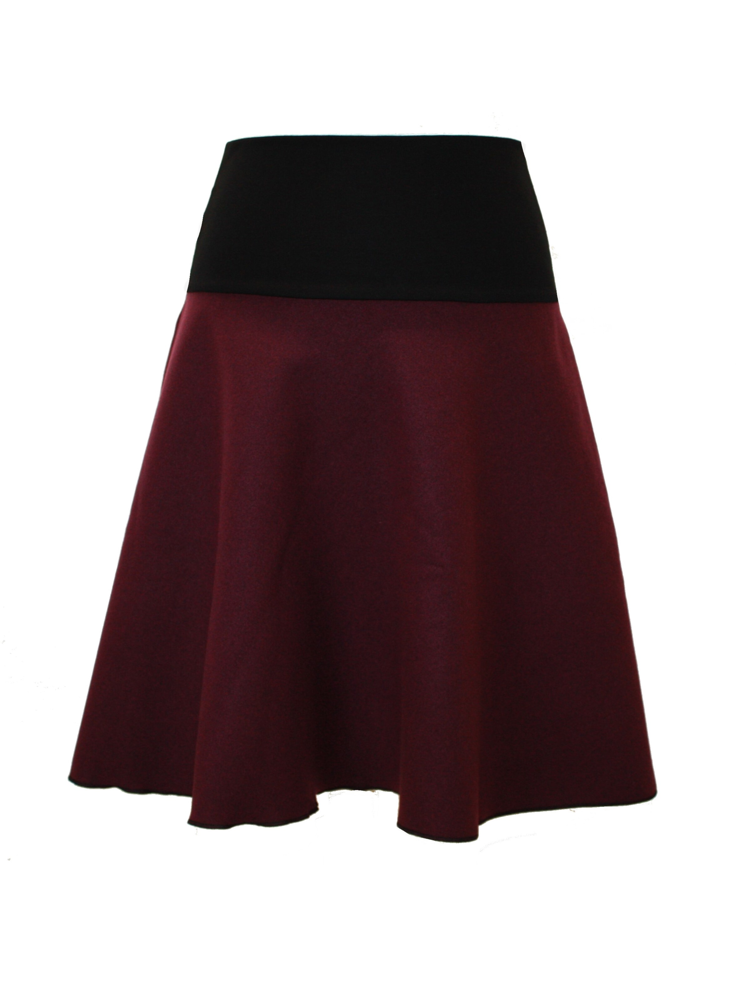 dunkle design Rock 'Loden Uni' in Rot: Vorderseite