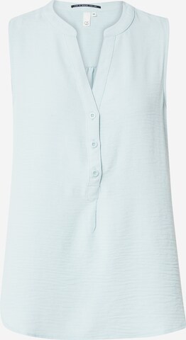 QS Blouse in Blauw: voorkant