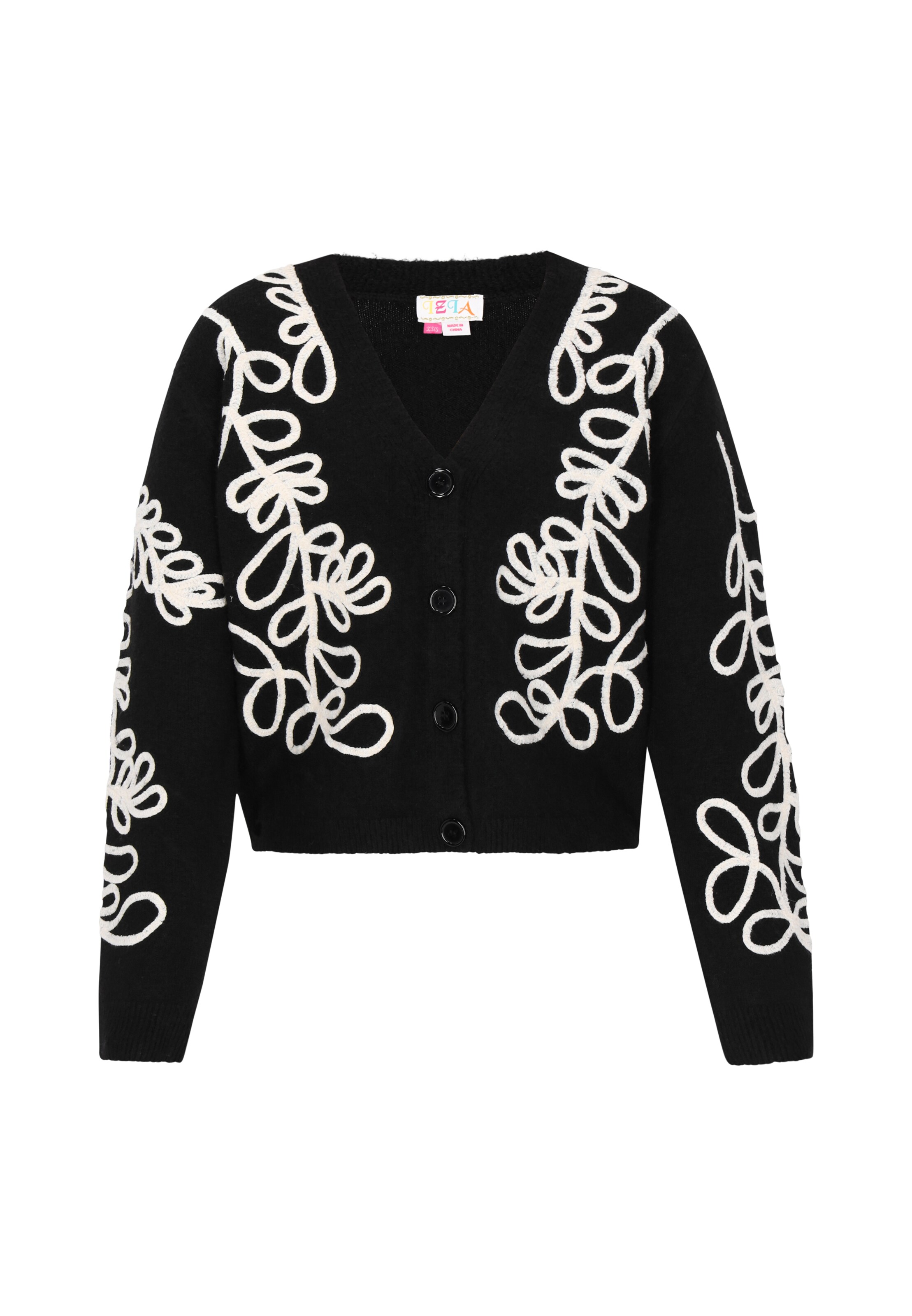 IZIA - Casaco de malha em preto: frente