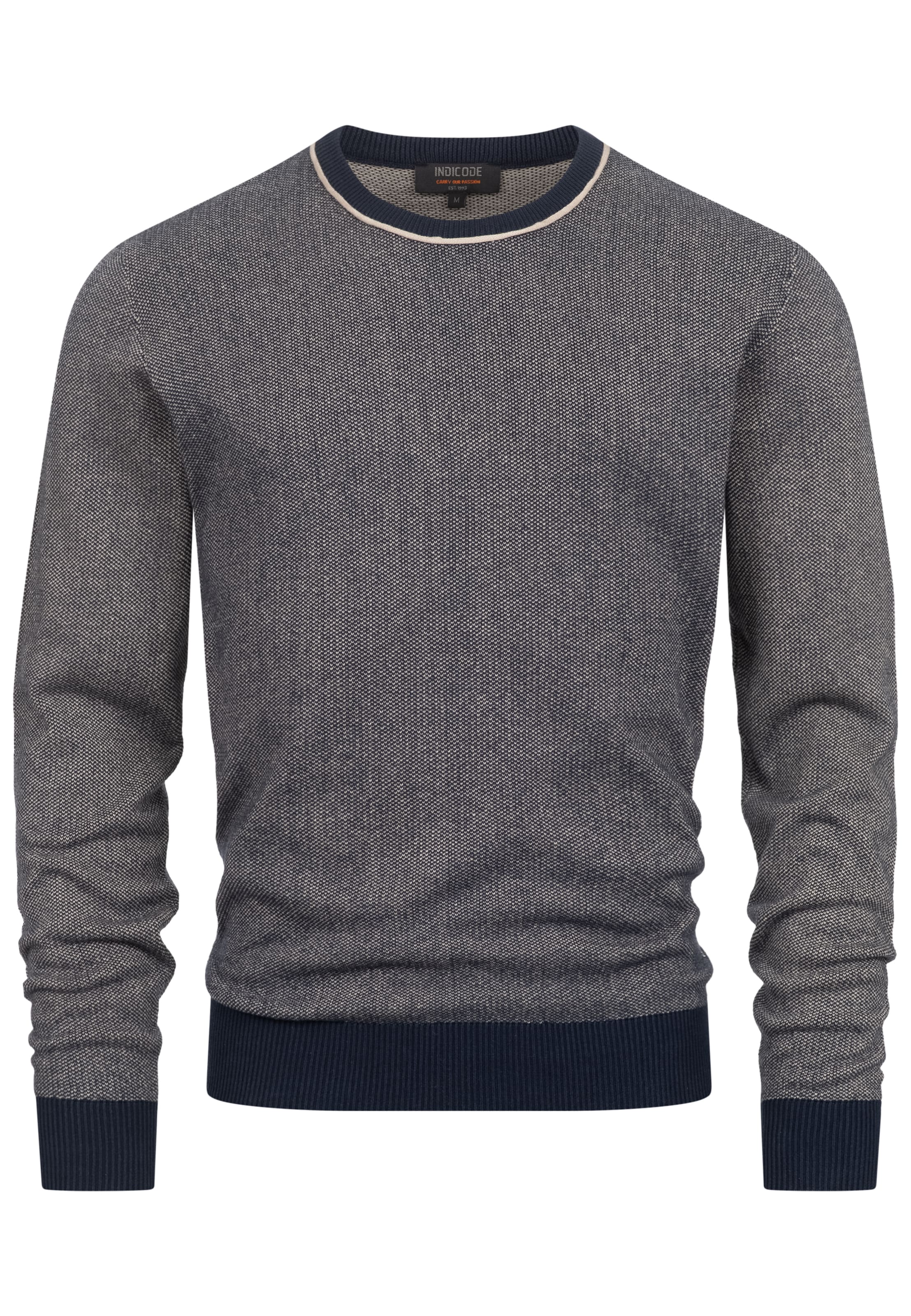 INDICODE JEANS Sweater 'Pallboy' in Blue: front