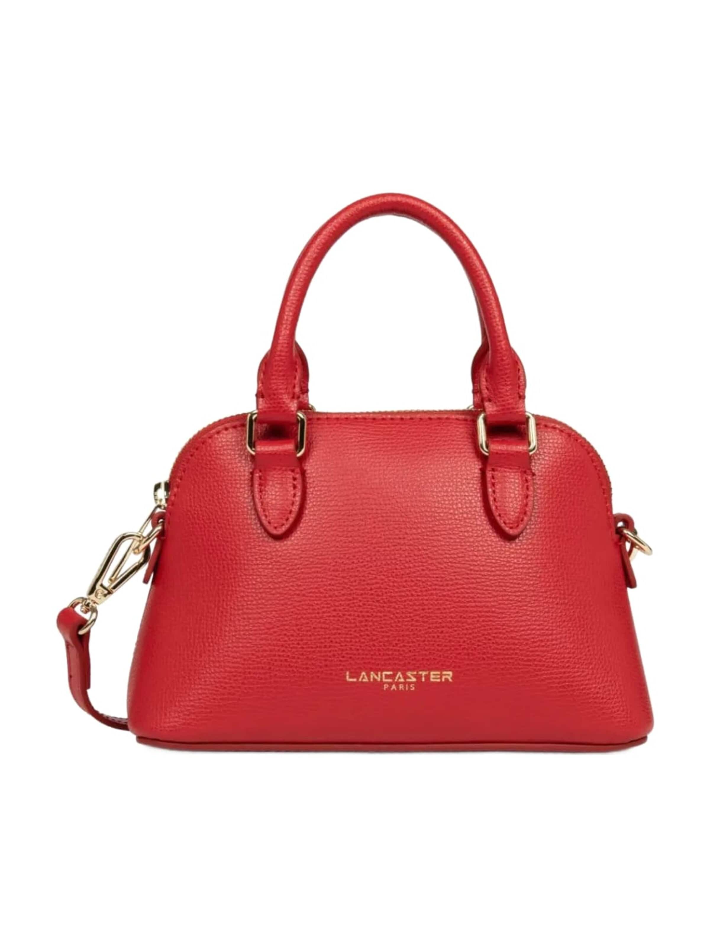 Sacs à main 'Lancaster Sac demi lune Zippé S Sierra Jia Rouge' LANCASTER Paris en rouge : devant