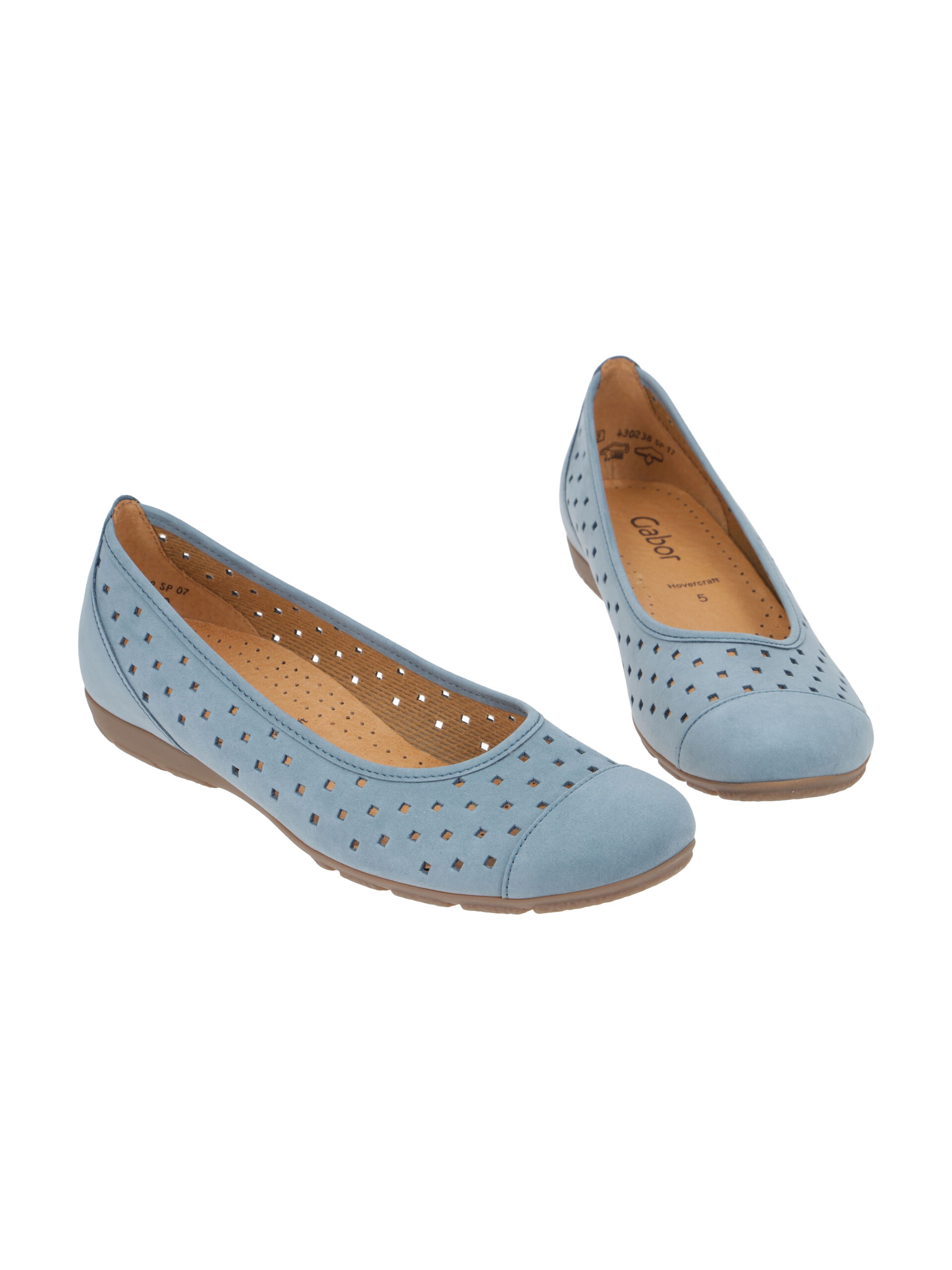 GABOR Ballerina 'Gabor Schuhe Ballerina denim blau gelocht 84.169.10'‌‌‌‌‌‌ in Blau