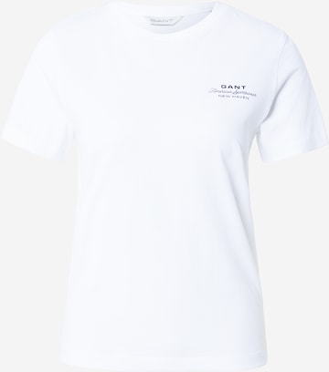 GANT Majica | bela barva: sprednja stran