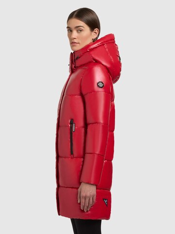 Manteau d’hiver ' Haya Shiny-YM ' khujo en rouge