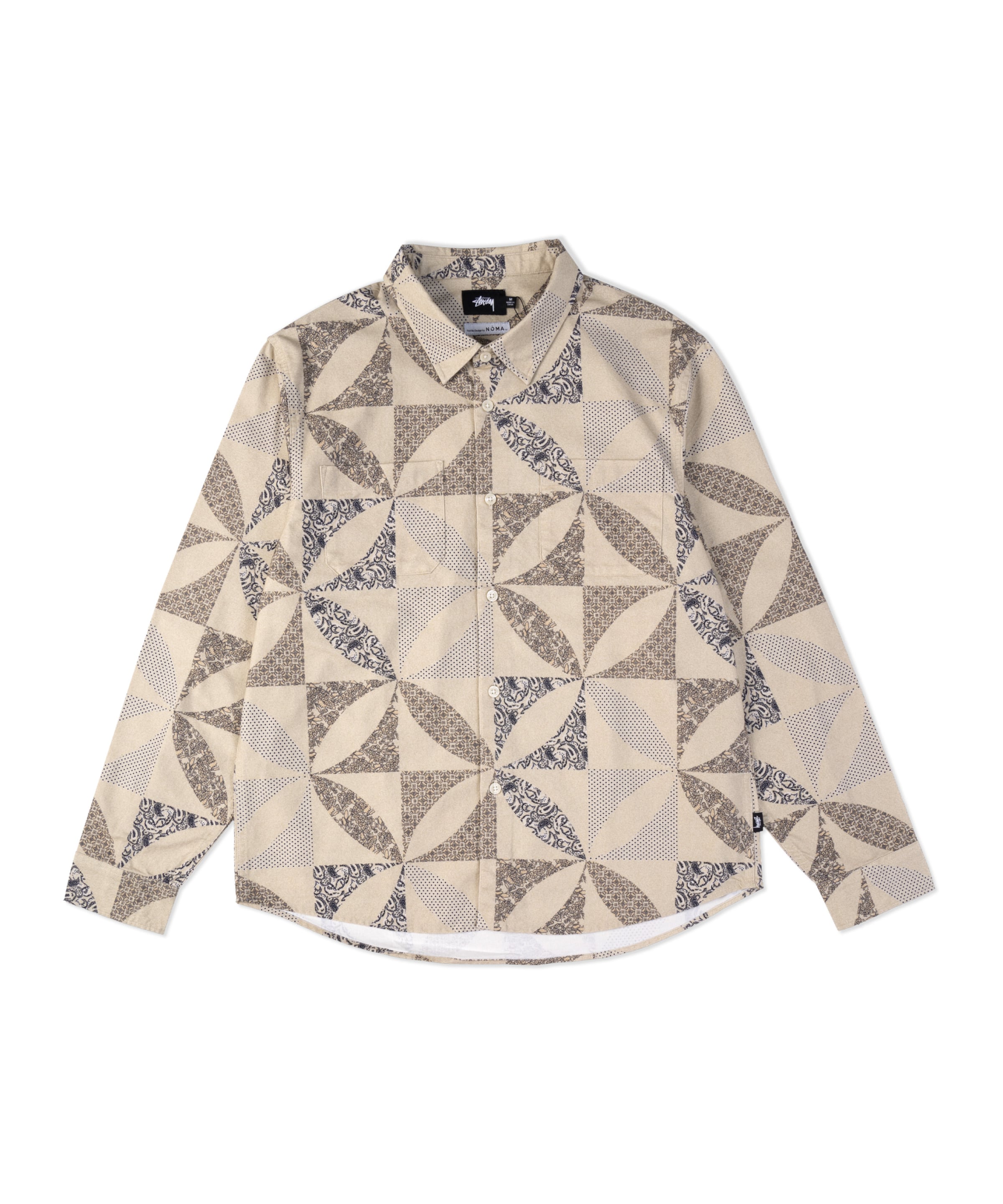 Stüssy Regular Fit Funktionshemd in Beige: Vorderseite