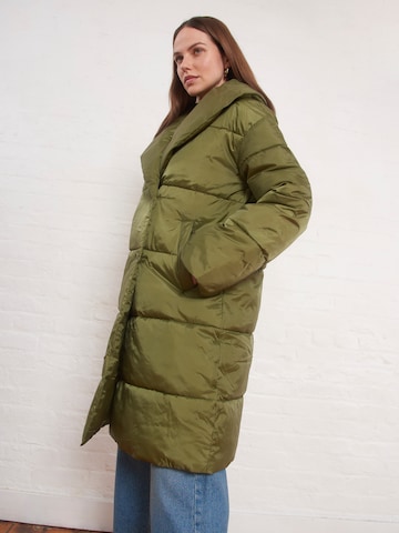 Manteau d’hiver 'Elodie' Aligne en vert : devant