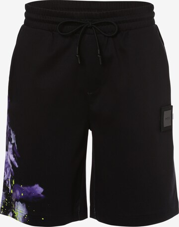 Coupe slim Pantalon ' Headlo Lotus ' BOSS en noir : devant