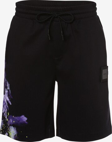 Coupe slim Pantalon ' Headlo Lotus ' BOSS Black en noir : devant