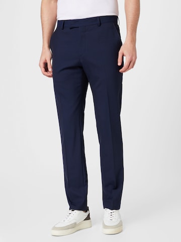 Regular Pantalon à plis Karl Lagerfeld en bleu : devant