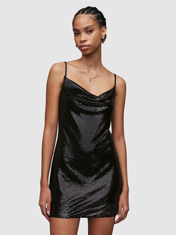 AllSaints - Vestido de cocktail em preto: frente