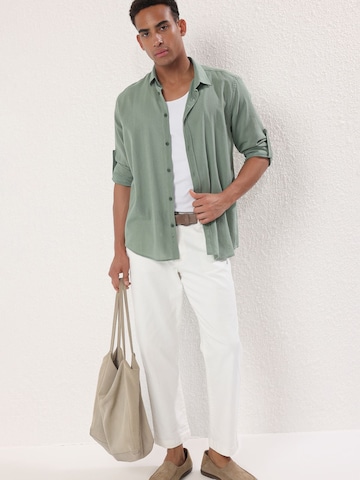 Trendyol Regular fit Button Up Shirt in Green