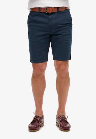 Regular Pantalon chino Superdry en bleu