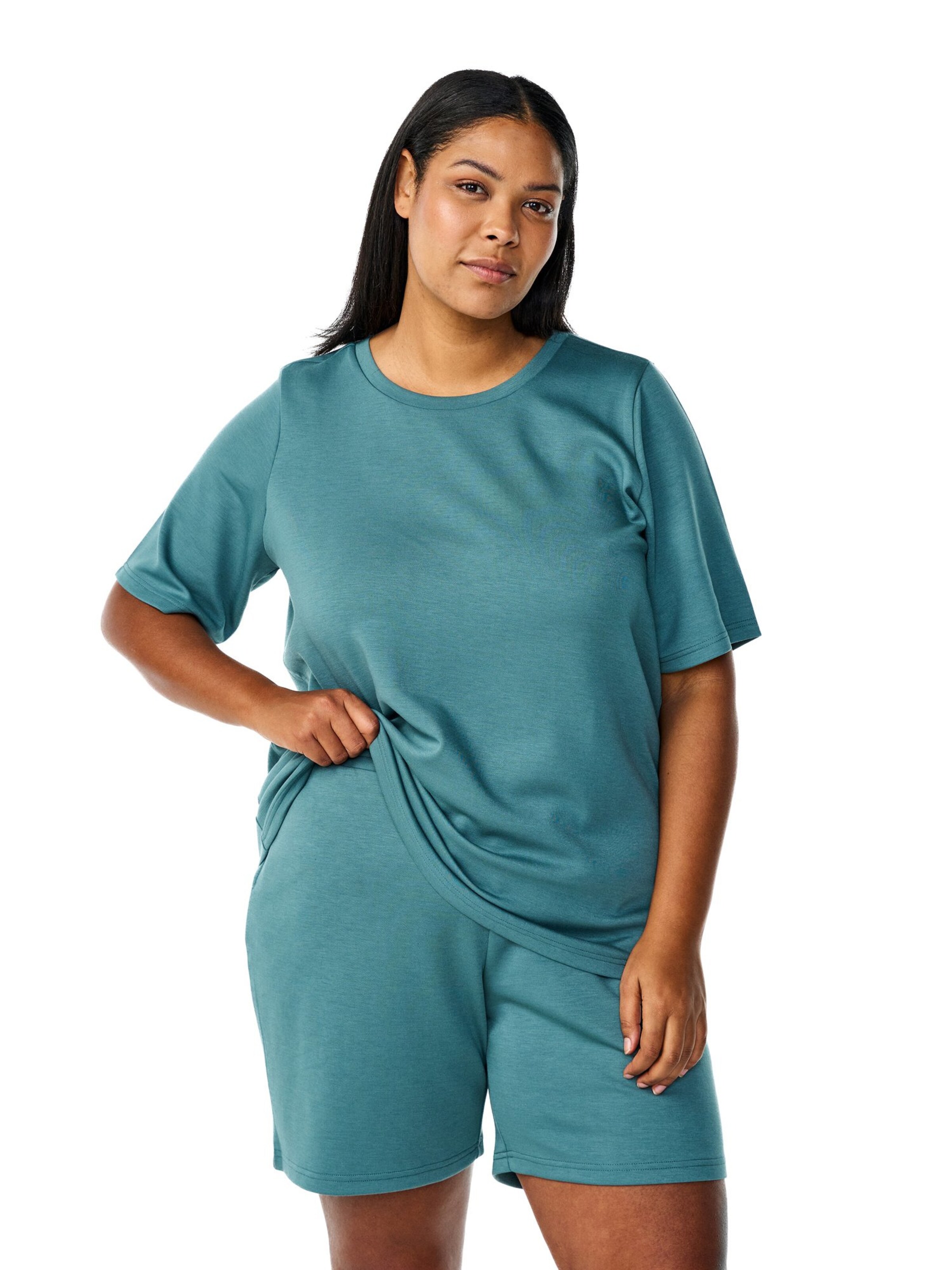 žalia Zizzi Standartinis Pižaminės kelnės 'MALISA': priekis