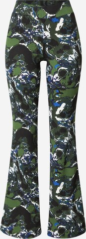 NEON & NYLON Zvonový Kalhoty 'LUA' – zelená: přední strana